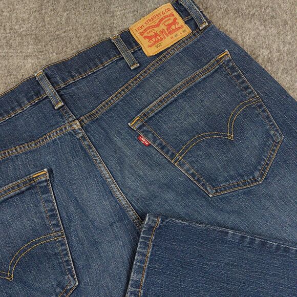 Levi’s 502 Jeans Men's 40x30 (Fit 38x28.5) Blue Regular Taper Medium Wash - Picture 1 of 9